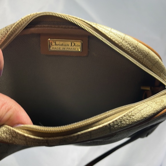 Christian Dior honeycomb old shoulder bag beige PVC full pattern - Picture 3 of 13